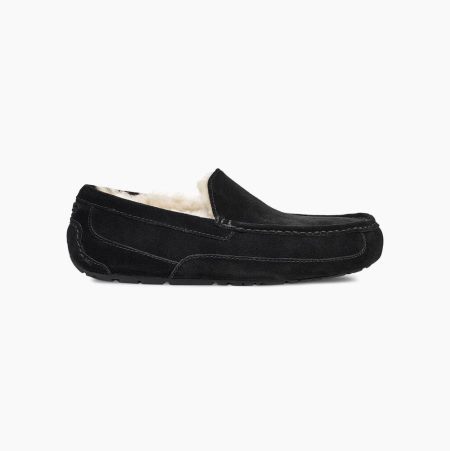 UGG Ascot Black Slippers for Men (YSOZ95378)